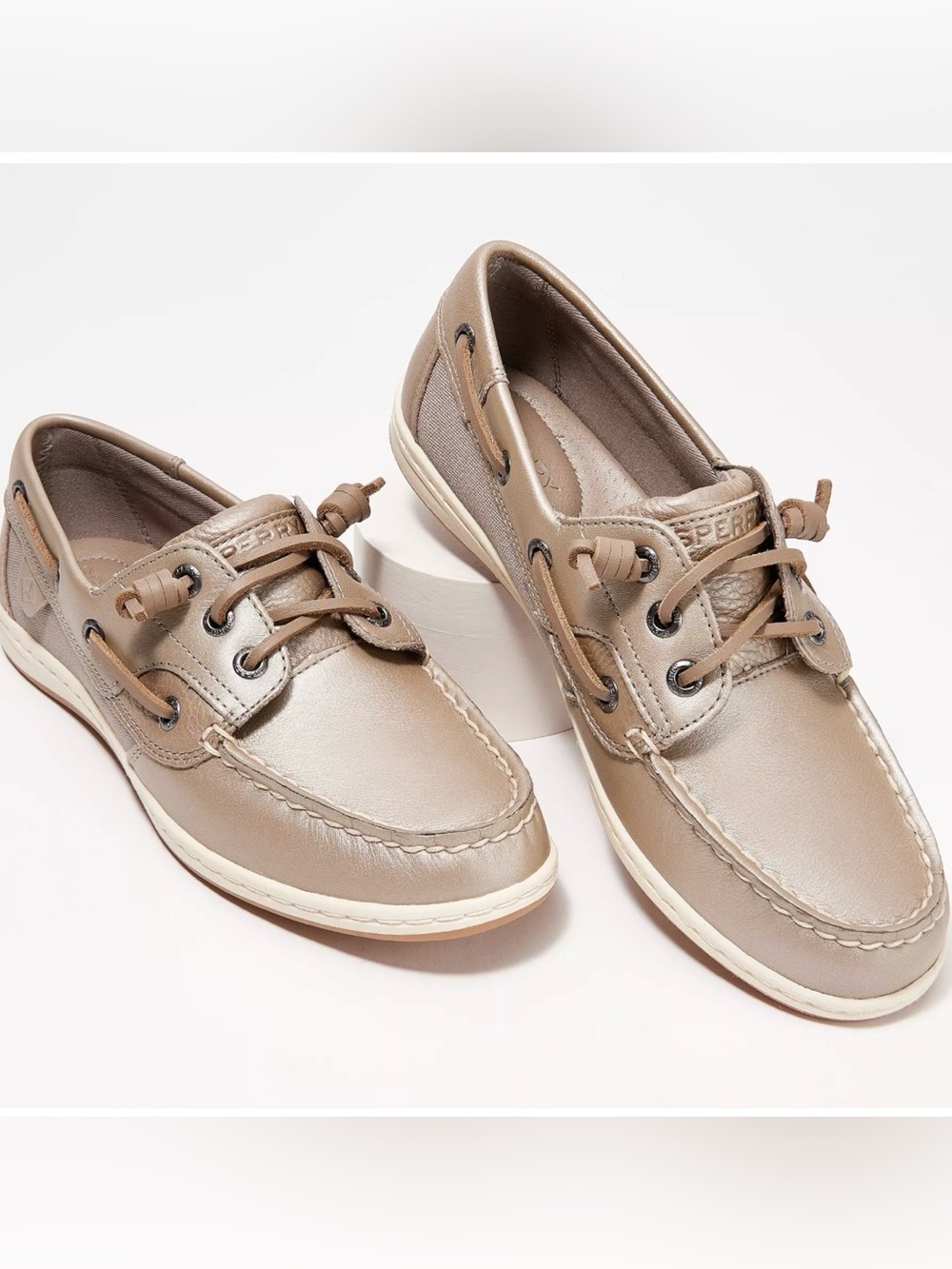 Sperry Songfish Pearlized Taupe Women’s Boat Shoe
New in Box Women’s Size 8.5 M